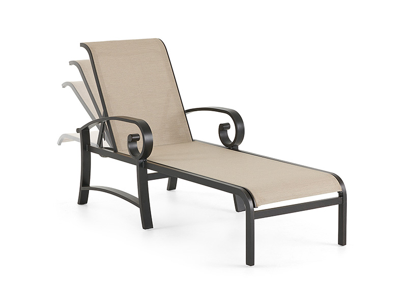 Tumbona Solstice de aluminio con textilene para patio