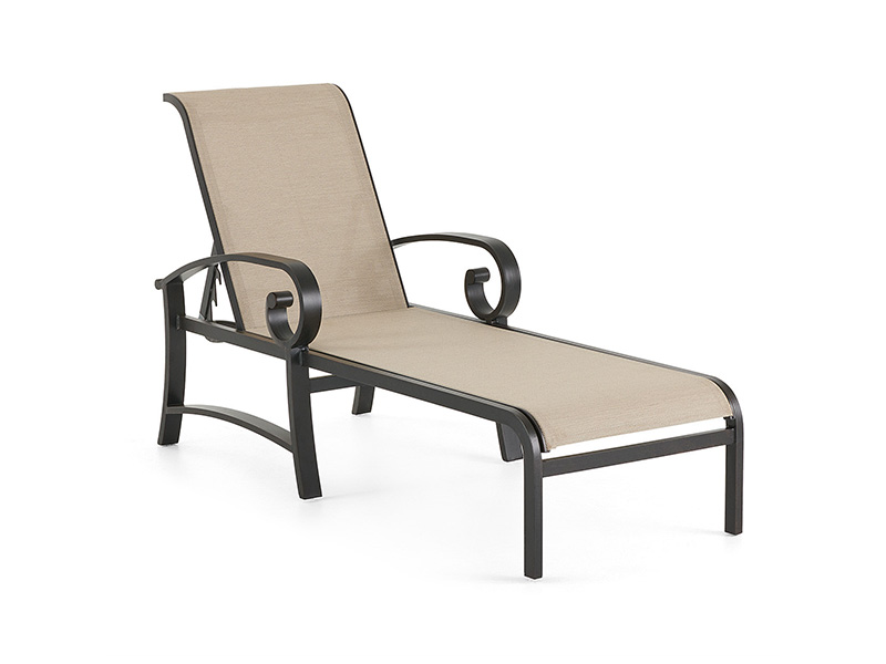 Tumbona Solstice de aluminio con textilene para patio
