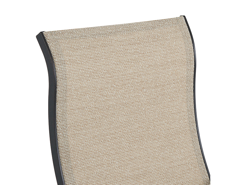 Silla de comedor Lodge de aluminio bronce envejecido con textilene